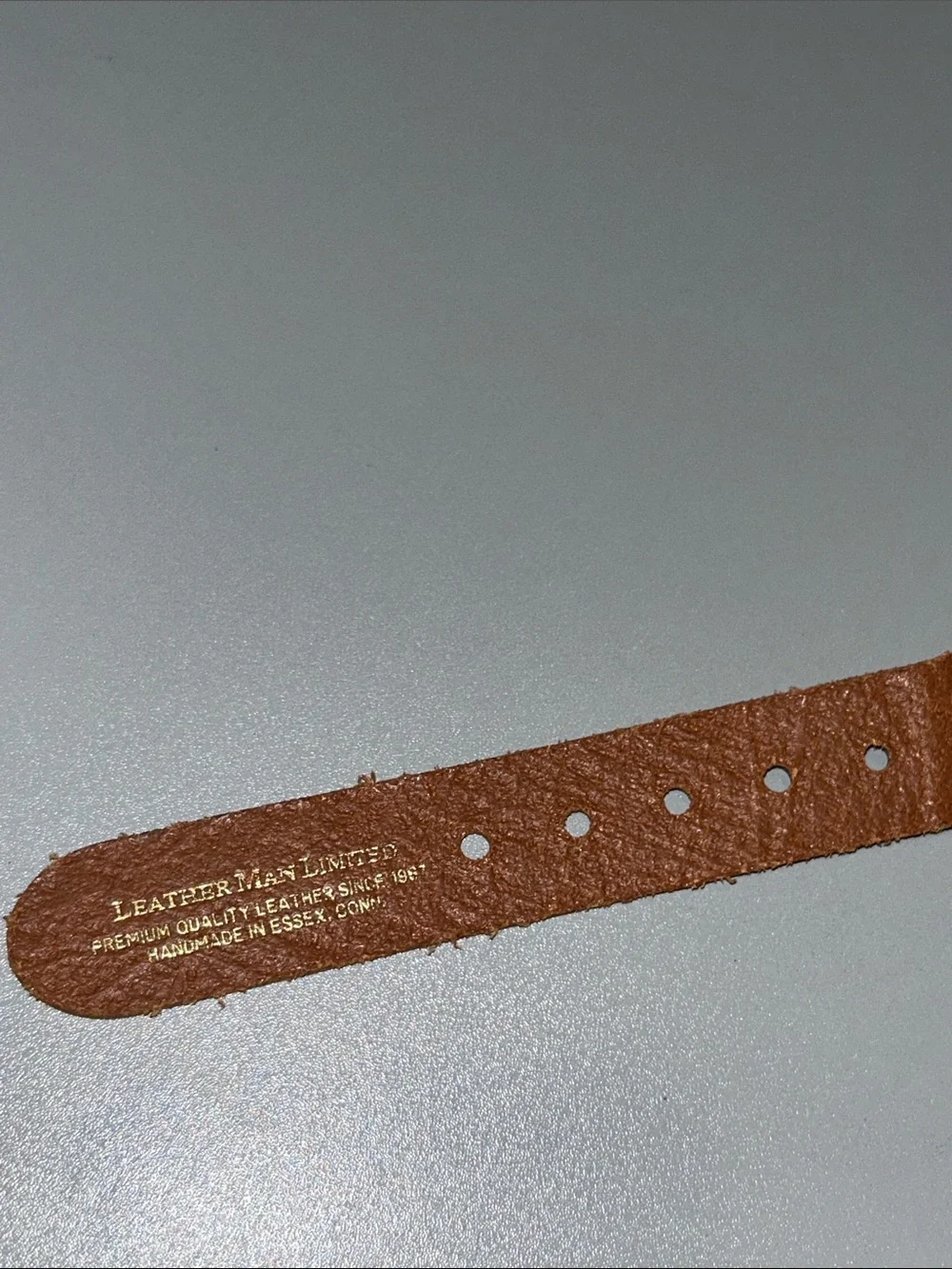 Leather Man Exxex CT Hunting dog Brown and Green Canvas Belt Sz 36